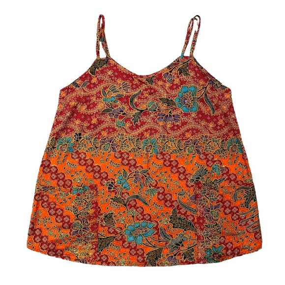 Vintage 1960s Casual Floral Moo Moo Tank Top - Picture 1 of 5